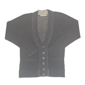 7 For All Mankind Merino Wool Button Cardigan in Gray Size M